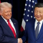 Trump and Xi when they met in South Korea last year